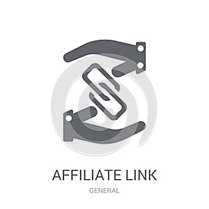 affiliate link icon. Trendy affiliate link logo concept on white