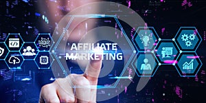 AFFILIATE MARKETING. Business, Technology, Internet and network concept