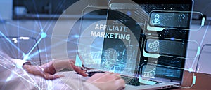 AFFILIATE MARKETING. Business, Technology, Internet and network concept