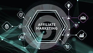 AFFILIATE MARKETING. Business, Technology, Internet and network concept