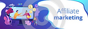 Affiliate marketing concept banner header.