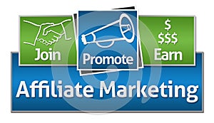 Affiliate Marketing Green Blue Squares