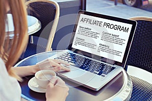 Affiliate marketing program concept