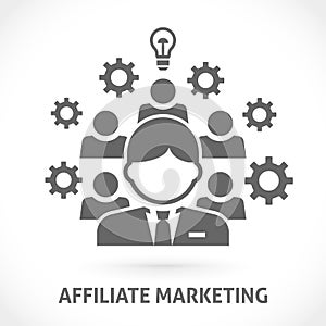 Affiliate network marketing vector illustration