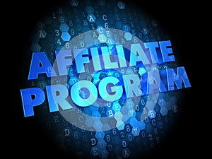 Affiliate Program on Digital Background.