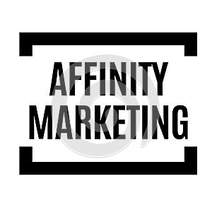 Affinity marketing black stamp