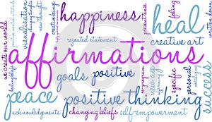 Affirmations Word Cloud photo