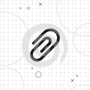 Affix file, paperclip vector icon