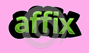 AFFIX writing vector design on a pink background