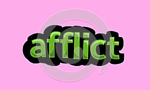 AFFLICT writing vector design on a pink background