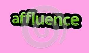 AFFLUENCE writing vector design on a pink background