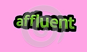 AFFLUENCE writing vector design on a pink background