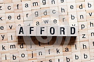 Afford word concept