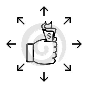 Affordability icon, vector illustration