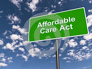 Affordable care act road sign