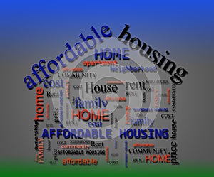 Affordable Housing wordcloud concept