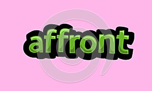 AFFRONT writing vector design on a pink background