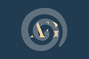 AFG abstract letter logo design
