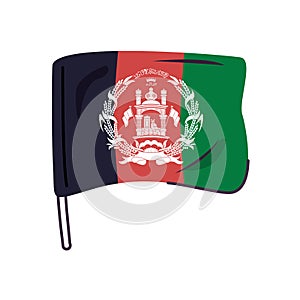 Afganistan flag country isolated icon photo