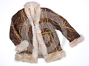 Afghan coat hippy embroidered sheepskin