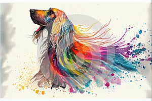 Afghan hound dog