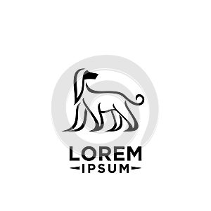 Afghan Hound dog logo icon designs illustration logo icon designs illustration