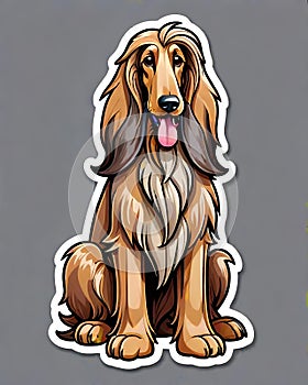 Afghan Hound dog sticker decal artistic expression