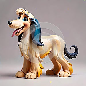 Afghan hound large family hunting puppy dog creature