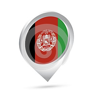 Afghanistan flag 3d pin icon