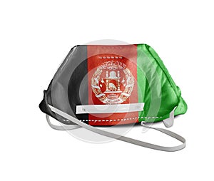 Afghanistan flag on anti pollution mask medical protection