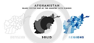 Afghanistan map.
