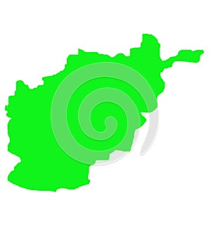 Afghanistan outline map