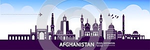 Afghanistan travel destination vector illustration photo