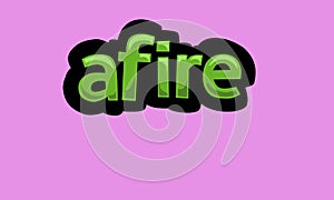 AFIRE writing vector design on a pink background