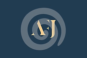 AFJ abstract letter logo design