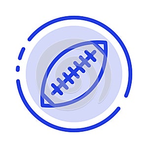 Afl, Australia, Football, Rugby, Rugby Ball, Sport, Sydney Blue Dotted Line Line Icon