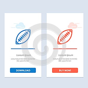 Afl, Australia, Football, Rugby, Rugby Ball, Sport, Sydney  Blue and Red Download and Buy Now web Widget Card Template