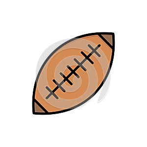 Afl, Australia, Football, Rugby, Rugby Ball, Sport, Sydney  Flat Color Icon. Vector icon banner Template