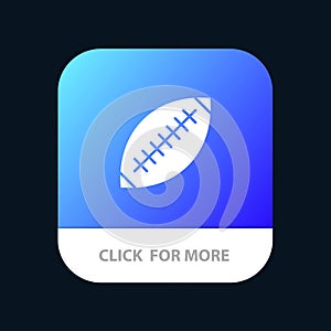 Afl, Australia, Football, Rugby, Rugby Ball, Sport, Sydney Mobile App Button. Android and IOS Glyph Version