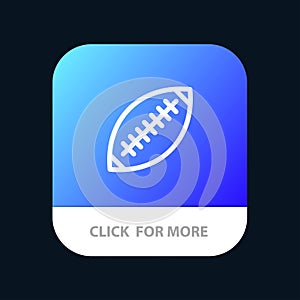 Afl, Australia, Football, Rugby, Rugby Ball, Sport, Sydney Mobile App Button. Android and IOS Line Version