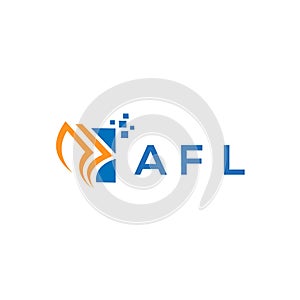 AFL credit repair accounting logo design on white background. AFL creative initials Growth graph letter logo concept. AFL business