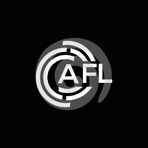 AFL letter logo design on black background. AFL creative initials letter logo concept. AFL letter design