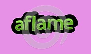 AFLAME writing vector design on a pink background