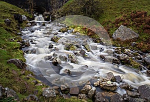 The Afon Clydach after heavy rain