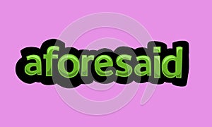 AFORESAID writing vector design on a pink background