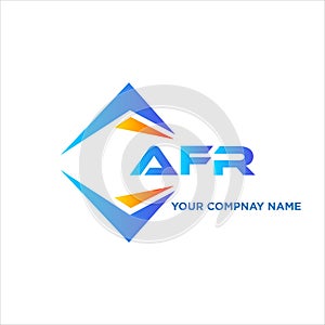 AFR abstract technology logo design on white background. AFR creative initials photo