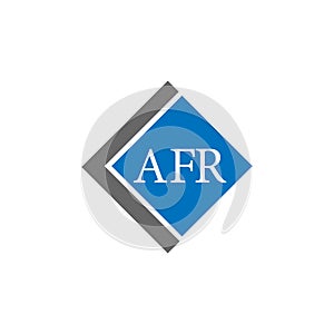 AFR letter logo design on black background. AFR creative initials letter logo concept. AFR letter design photo