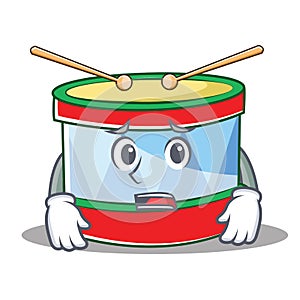 Afraid toy drum character cartoon
