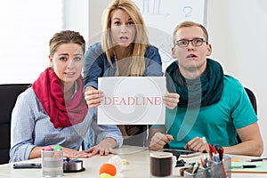 Afraid workers because of deadline