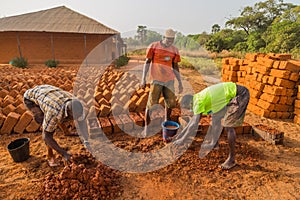 Africa brick workers